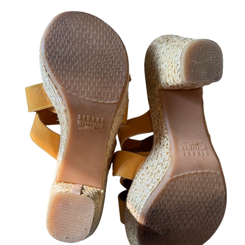 STUART WEITZMAN Yellow Women's Espadrille Sandals Size 7M - Picture 5 of 6